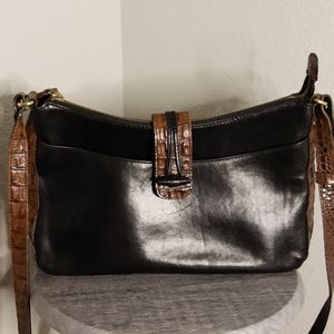 Brahmin Tuscan Collection Black/Brown Leather Bag